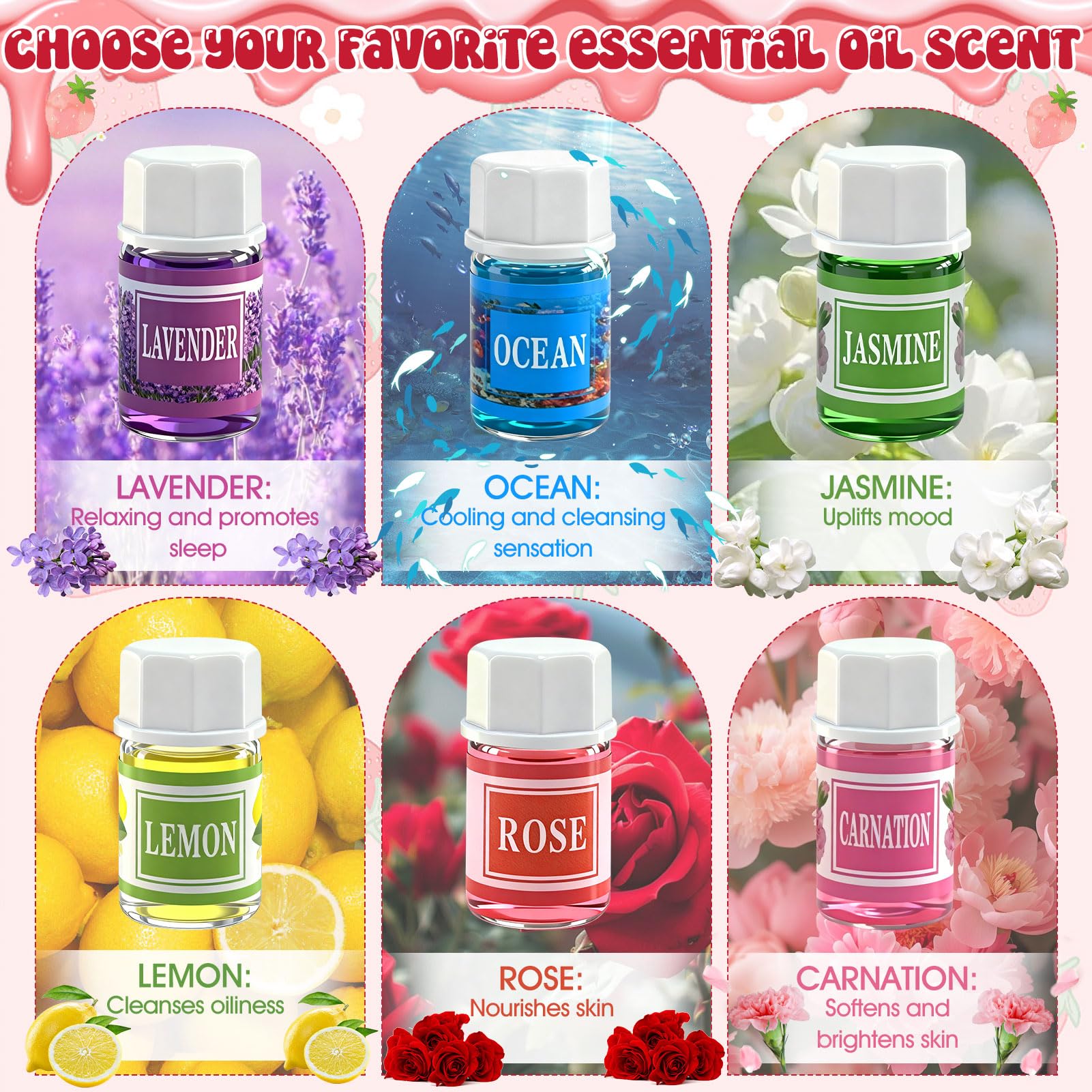 Kit Sapone Fai da te, Kit per Sapone Fai da te Forma di Fragola, Include Base per Sapone Fai da te, Stampi per Sapone e Altri Accessori, per i Principianti
