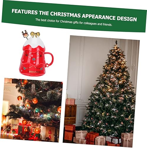 Miniatura 9 de BESTOYARD 2 juegos de tazas de Navidad retro Latte Cup Cartoon Holiday Cup Retro Ceramic Mug Christmas Drink Cup Christmas Mug Christmas Mug with