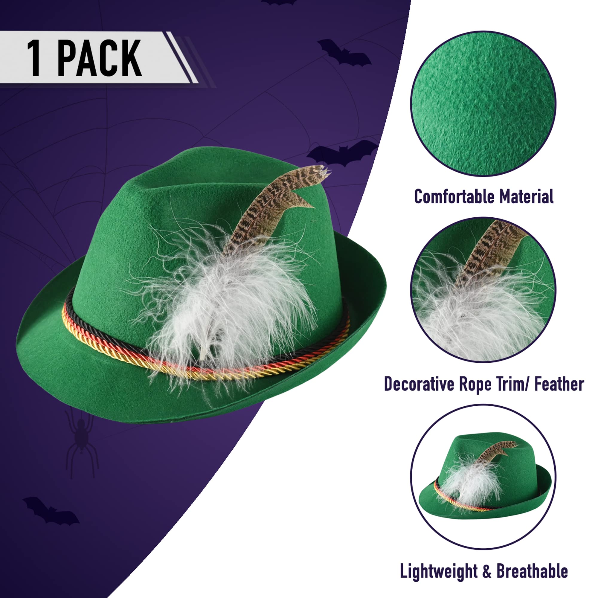 AMAZING 1940s\' GREEN FEDORA TRIMMED WITH LARGE BROWN/WHITE OSTRICH FEATHERS Vintage Ostrich Hat - Etsy main image 3
