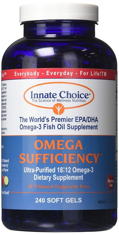 Innate Choice Suplemento de óleo de peixe com ômega, sabor morango, 240 cápsulas