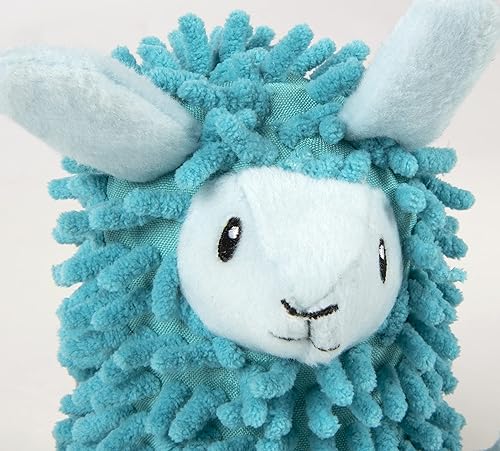 Miniatura 3 de goDog Llamas - Juguete chirriante de peluche para perro, tecnología Chew Guard, azul, pequeño