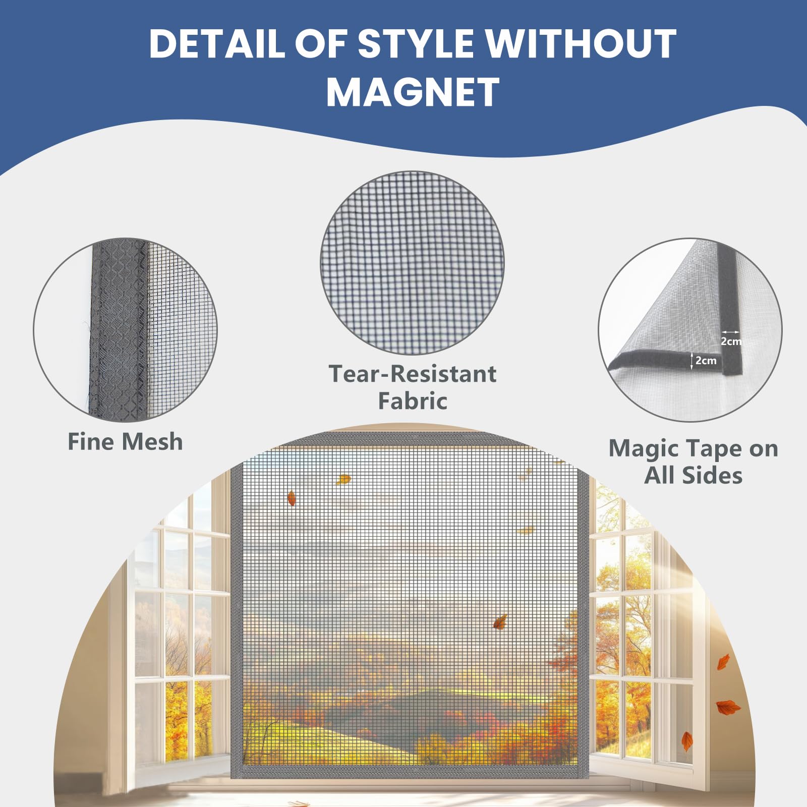 MAGICDOOR Fly Screens for Windows 150x130cm - Image 2