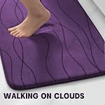 YIHOUSE Ensemble de matelas de bain en mousse de mémoire 3 Pièce, Ultra Tapis de bain absorbant pour salle de bains - Lavable en machine non glissante & Sécher rapidement, 3 Ensemble de tapis de salle de bains,Aiguille