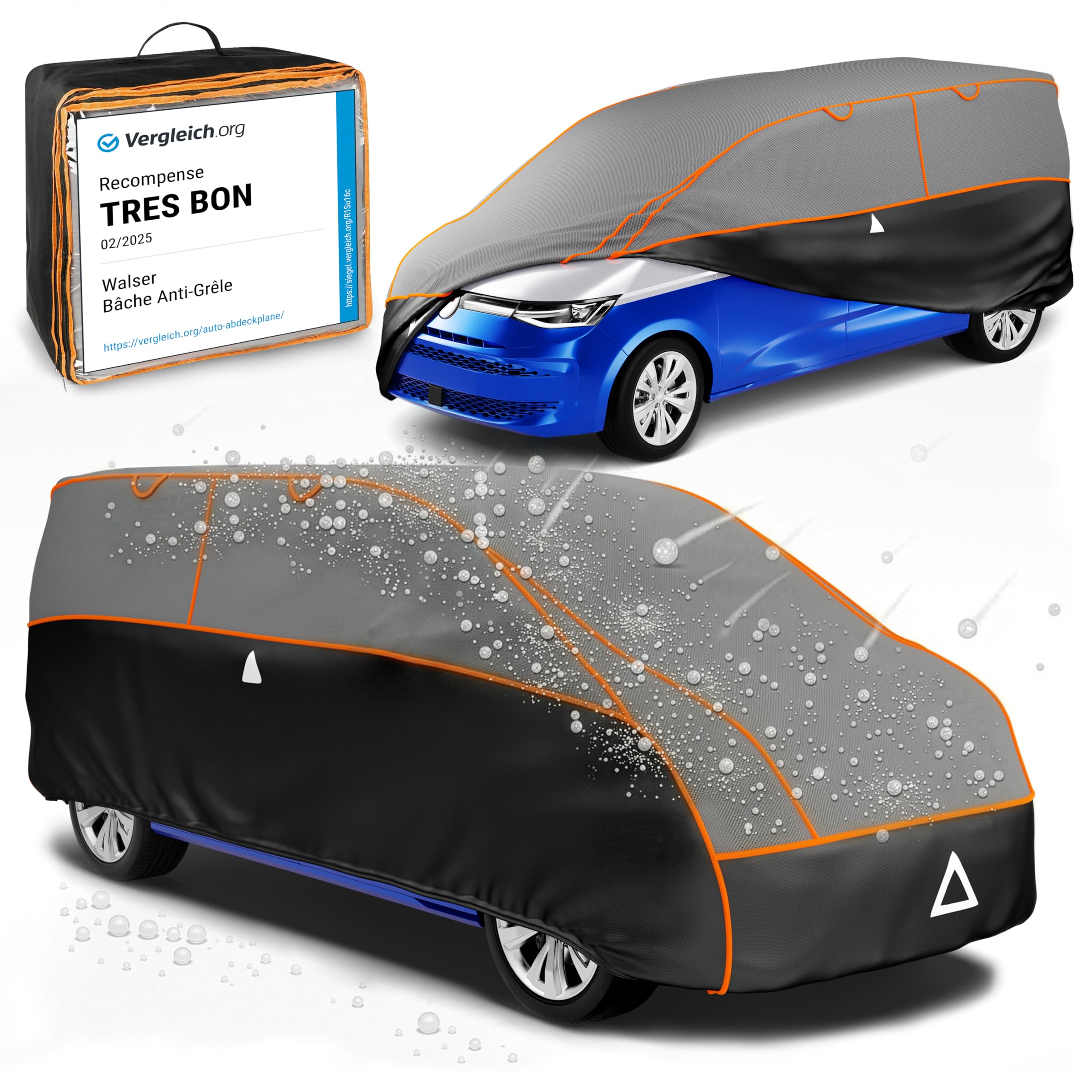 Bâche antigrêle camionnette avec housse protectrice imperméable extérieure