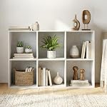 Bibliothèque d'affichage arrière fermée, étagère pour bureau à la maison Salon, chambre pour enfants, unité de rangement Cube grande capacité,8-Cube 47.8L*9.45W*24.09H,Blanc