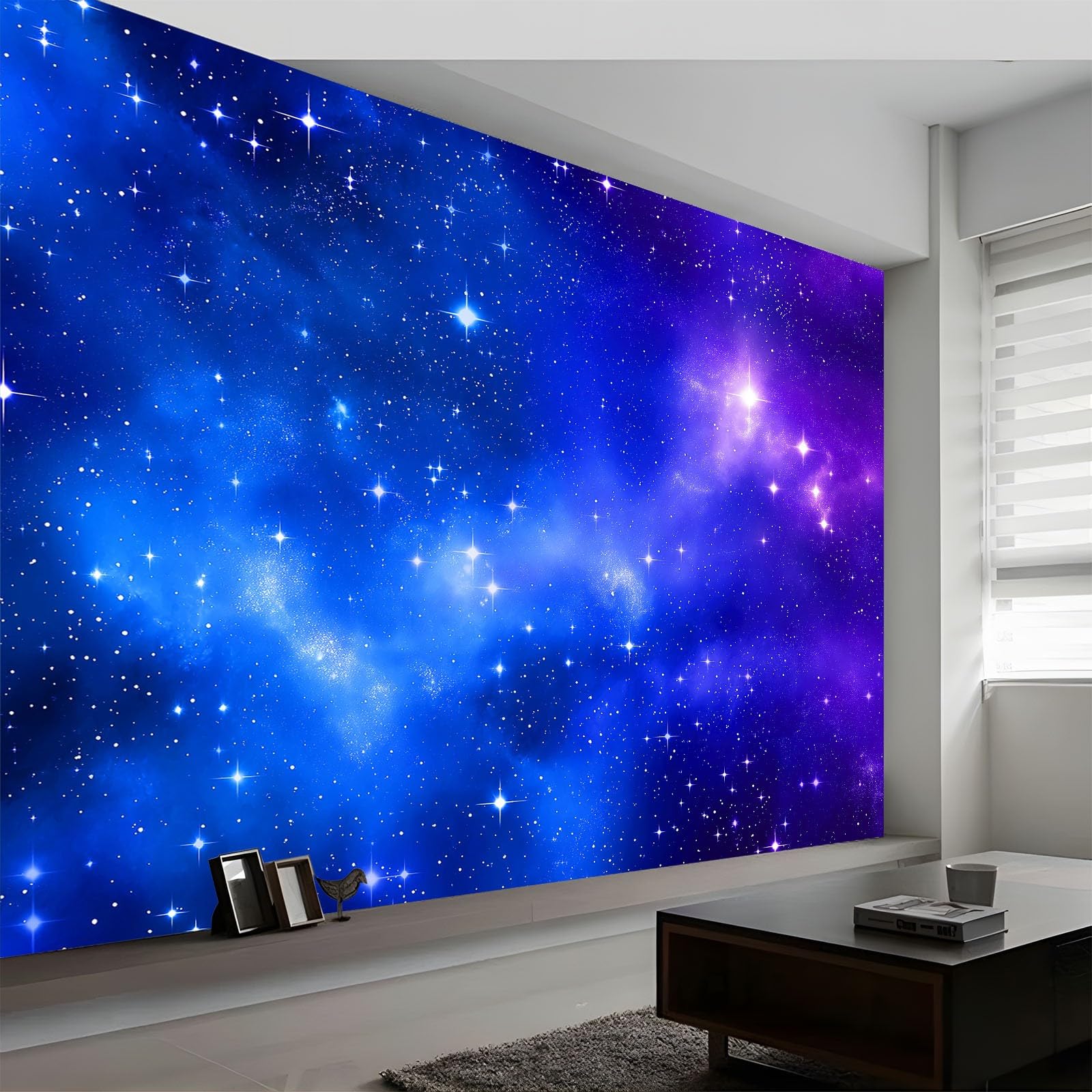 Carta da parati panoramica Stile Sogno con Cielo Stellato Galassia, 250 x 175 cm – Murale decorativo XXL, murale in TNT decorazione da muro per camera da letto, soggiorno o cameretta bambini