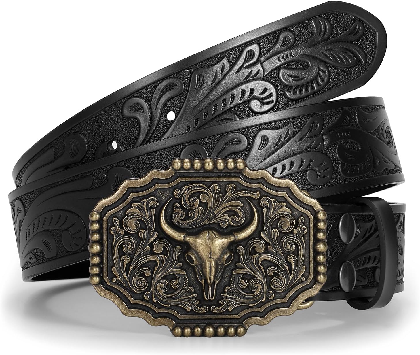 Cowboy Western Belts for Men Woman, Leather Cowboy Belt Men Women Western Cowgirl Country Belts for Gifts Jeans - Image 8