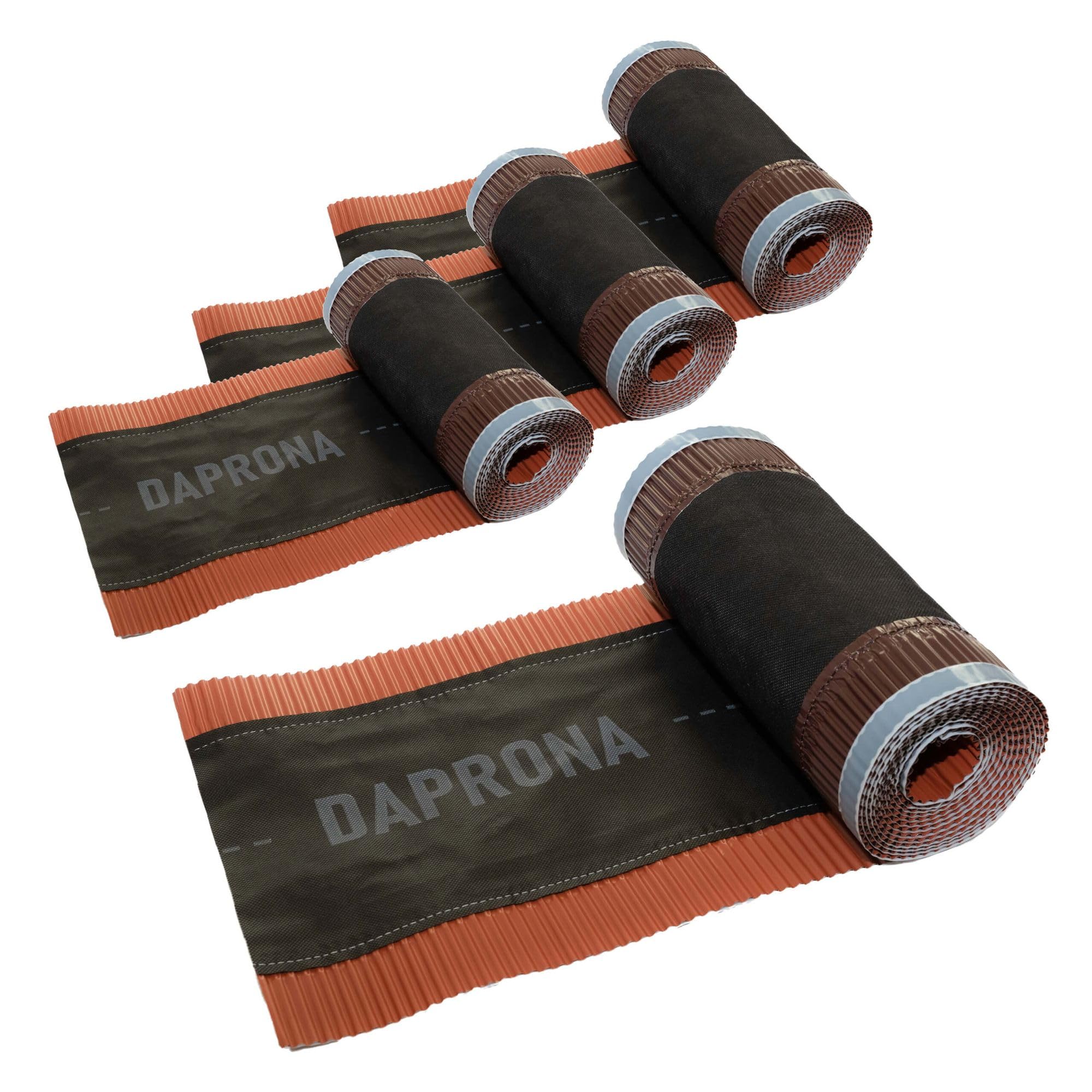 4X DAPRONA Dry Ridge Aluminium 5m x 330mm Red RAL 8004 Super Butyl Adhesive