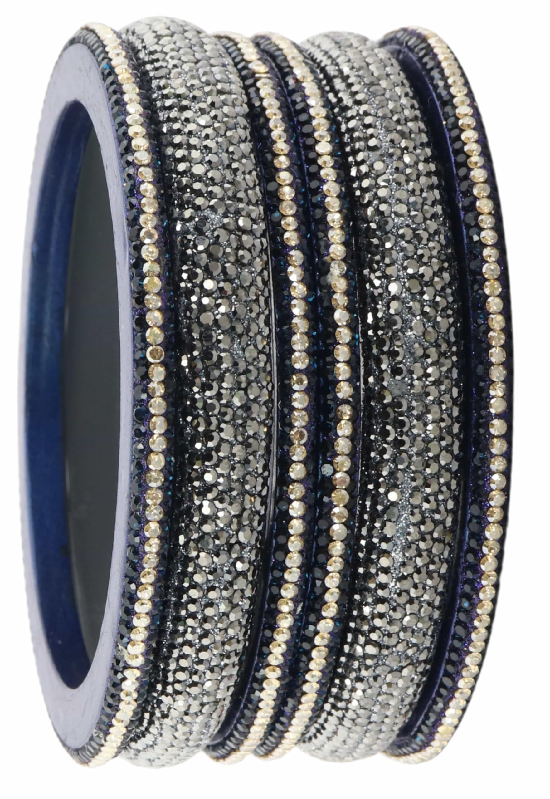 ZULKA Handmade Lac Kada Bangles For Women & Girls With Zircon Diamonds & Beads | Stylish Festive & Casual Wear, Wedding, Party, Occasion- Set Of 6 Kada
