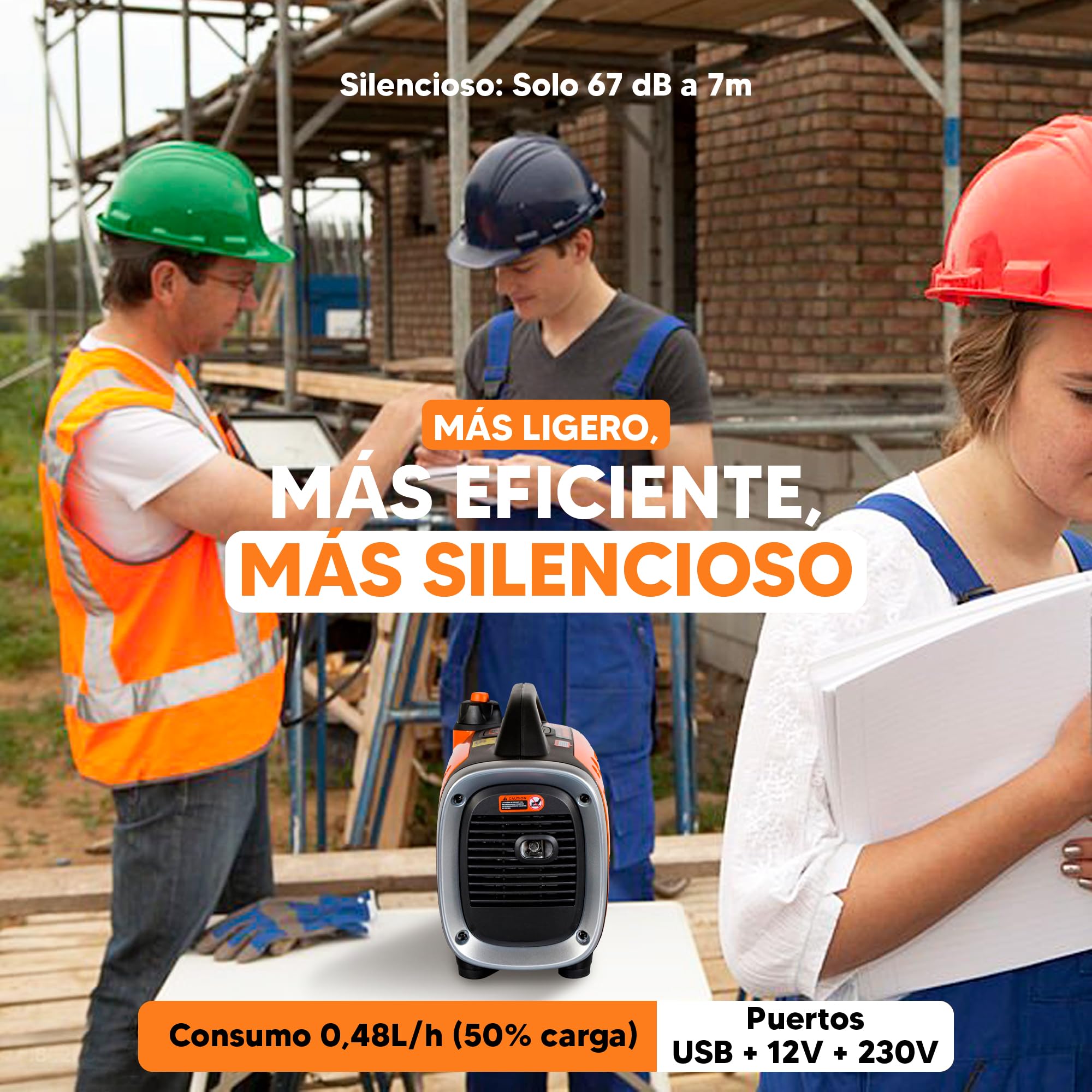 BLACK+DECKER Generador gasolina inverter 900W BXGNI900E