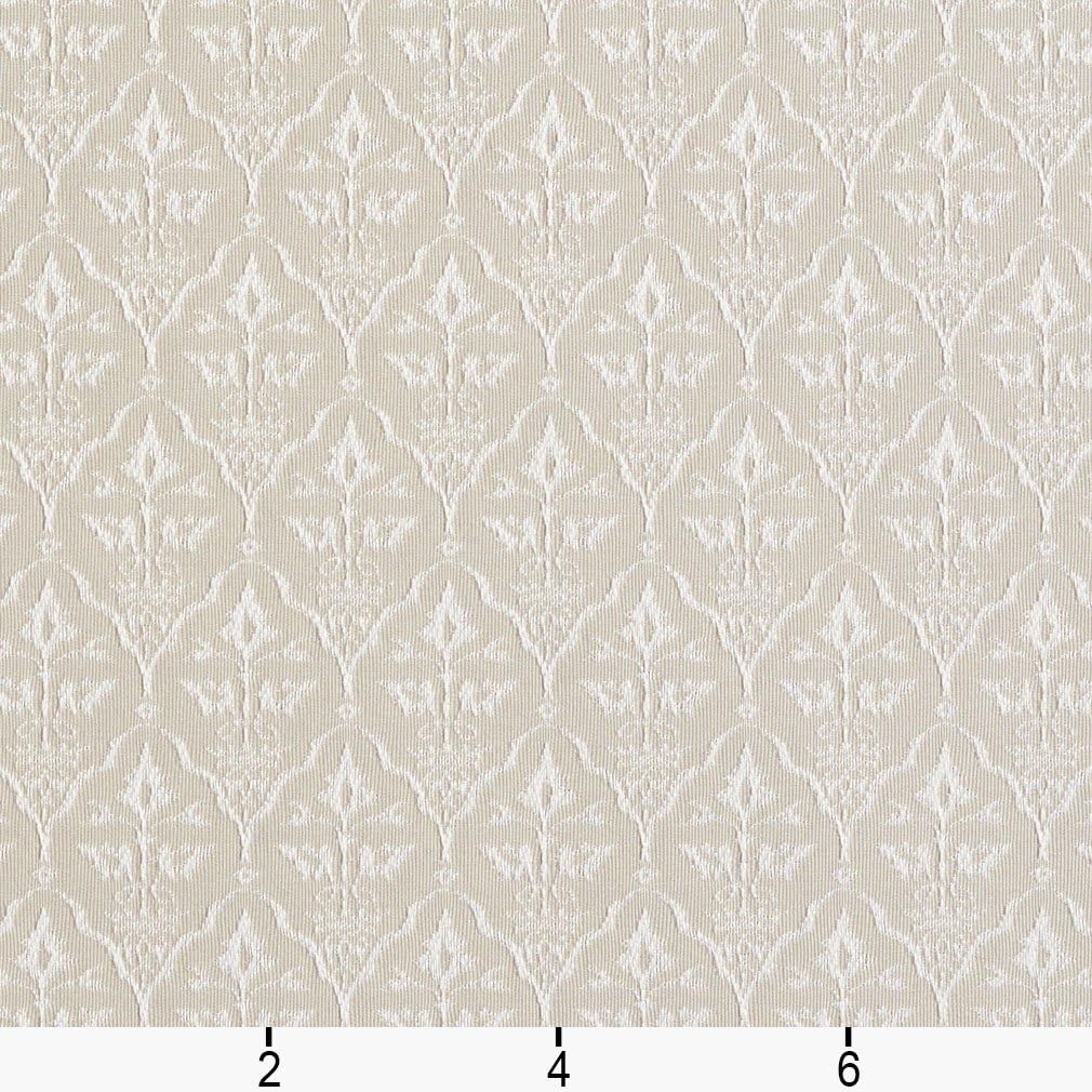 Beige Diamond Cameo Jacquard Woven Upholstery Fabric by The Yard - SKU: Horizon Linen