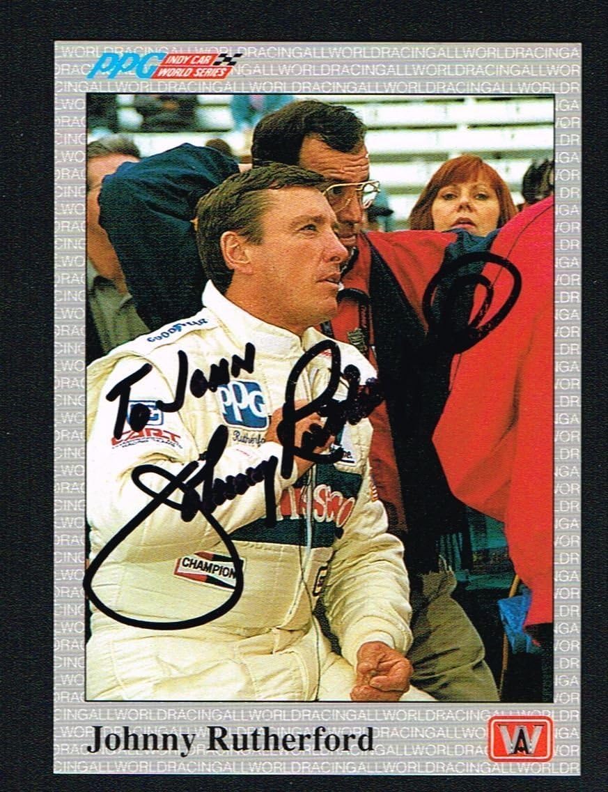 Johnny Rutherford signed autograph auto 1991 PPG Indy Car Trading Card ...