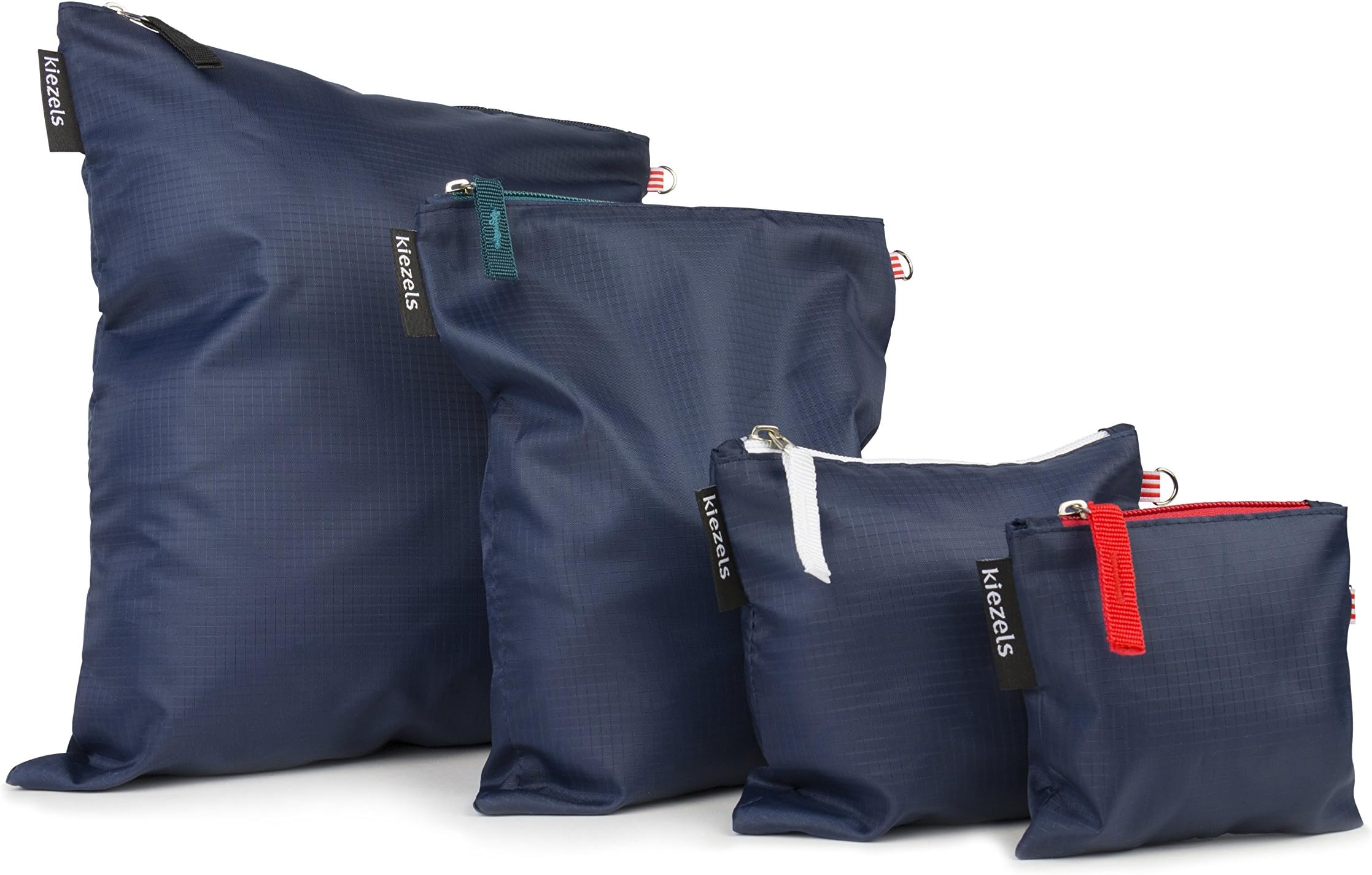 kiezels - set of 4 lightweight travel packing organisers - midnight blue