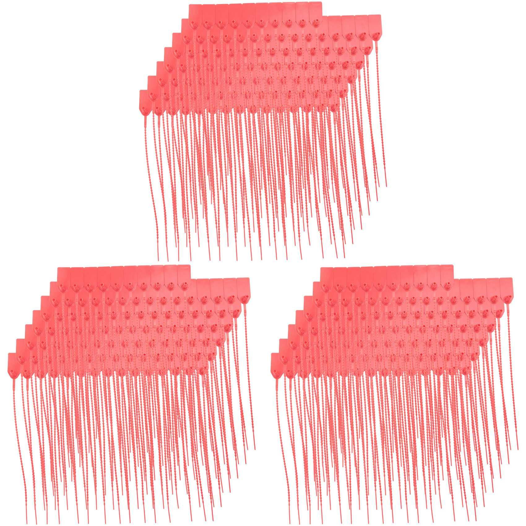 Jnchdghwa Red 300 Plastic Tamper Seals, Numbe Zip Ties Tags,Disposable Self Locking Signage For Fire Extinguisher,Shipping,250Mm B