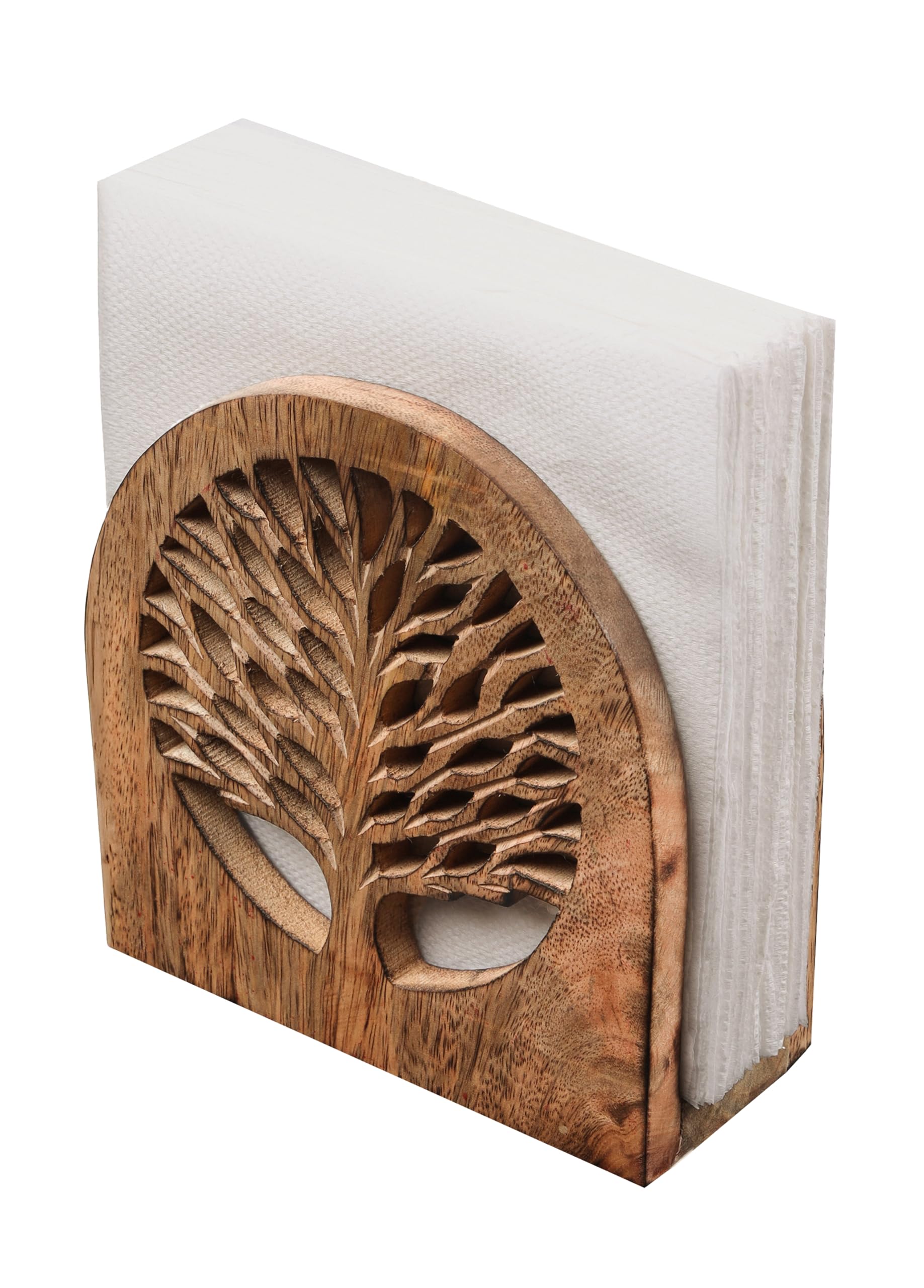 Porte-serviettes en bois raffiné Tepo pour décoration de table haut de gamme