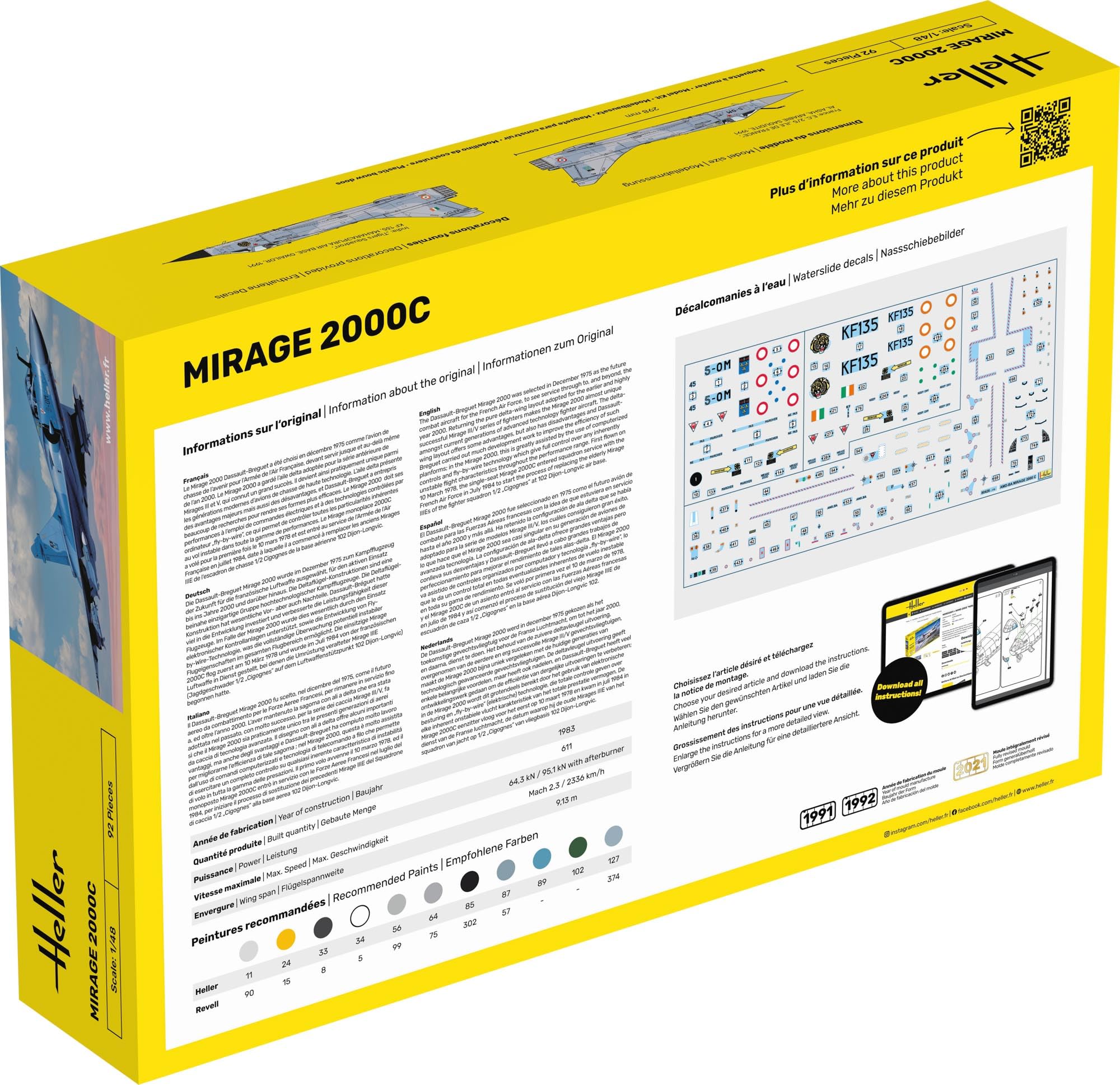 HELLER JOUSTRA Maquette Avion : Starter Kit : Mirage 2000 C