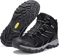 Vista 3 de NORTIV 8 - Botas de senderismo para hombre, impermeables, ligeras, para exteriores, mochileros, senderismo