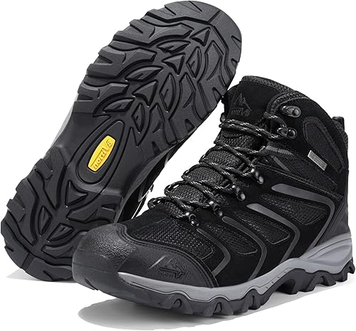 Miniatura 3 de NORTIV 8 - Botas de senderismo para hombre, impermeables, ligeras, para exteriores, mochileros, senderismo