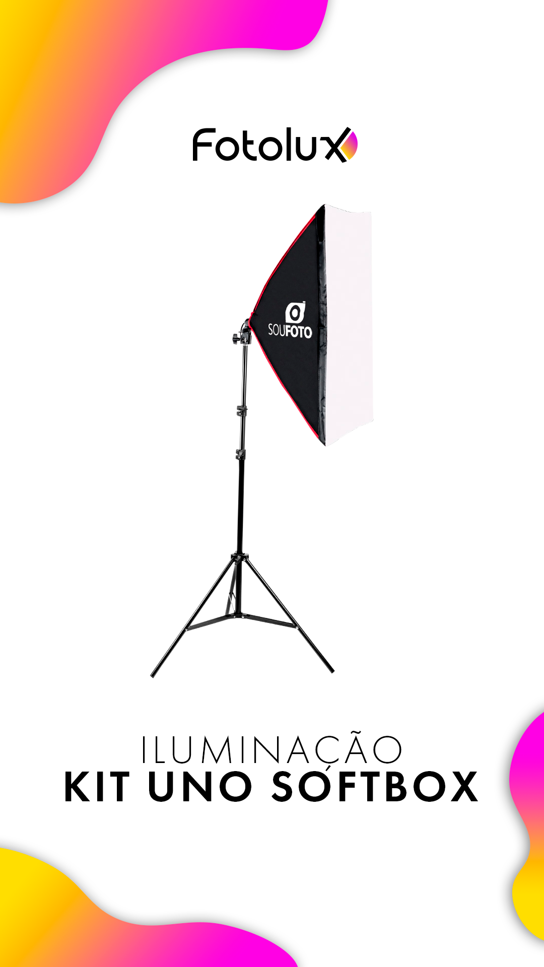 SOU FOTO Kit de Iluminação Softbox 50x70cm com Soquete E-27 on Amazon Live