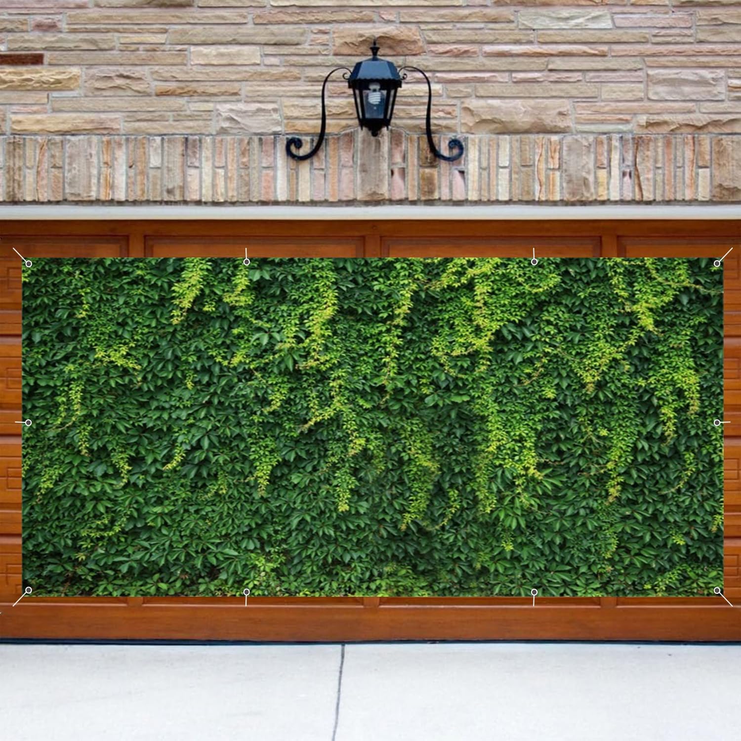 Easter Green Leaves Backdrop 8x16ft – Large Spring Greenery Leaf Garage Door Banner Cover for Birthday Party, Baby Shower, Wedding, Bridal Shower & Outdoor Garage Door Decorations