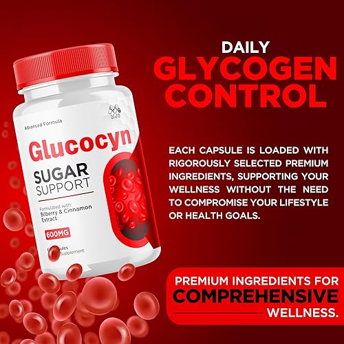 Miniatura 3 de Cápsulas de glucocyn (paquete de 2)  Glucocyn Sugar Support Advanced Vitamine Supplement Píldoras  Cápsula natural de Glucoysn una vez al día para