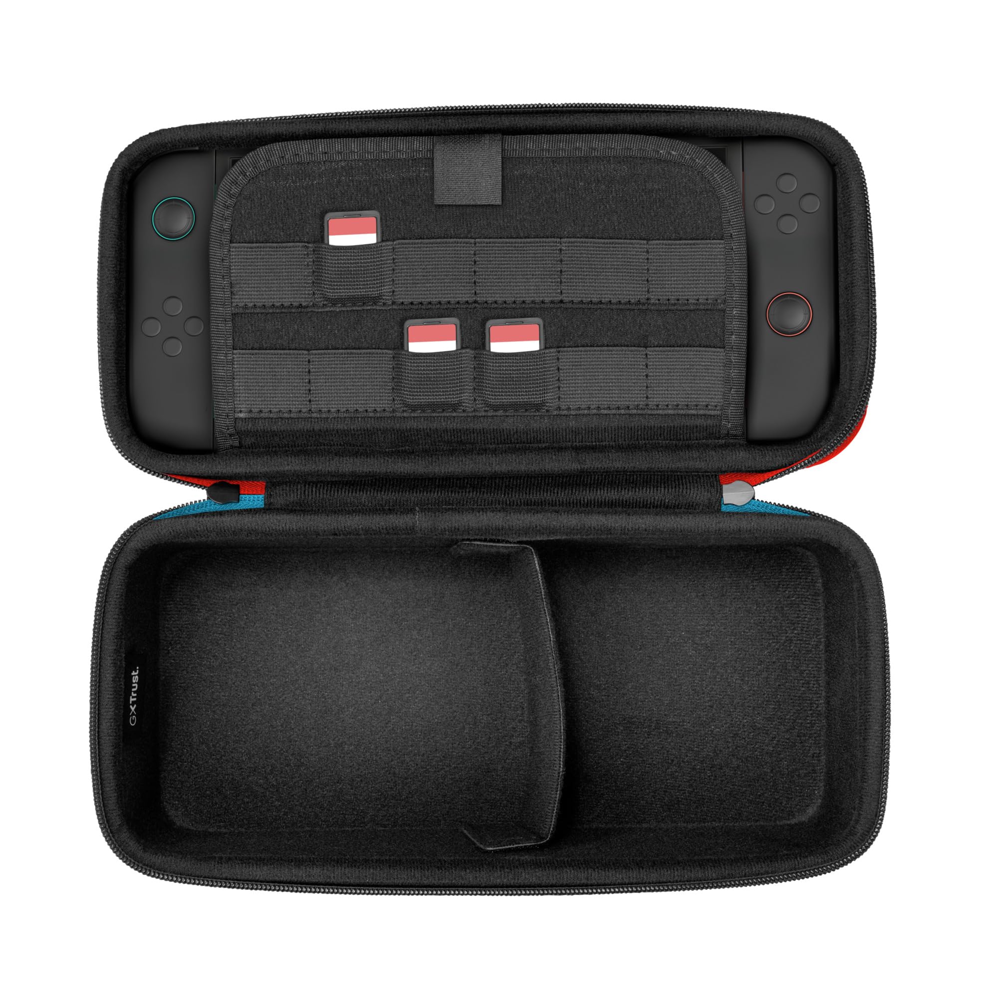 GXTrust 1252 XL Funda para Nintendo Switch 2, Carcasa Estuche Rigido de Transporte para Consola y Accesorios, Funda Protectora Dura, Bolsillo para 4 Joy-Cons y 12 Cartuchos de Juego, Negro — view 6