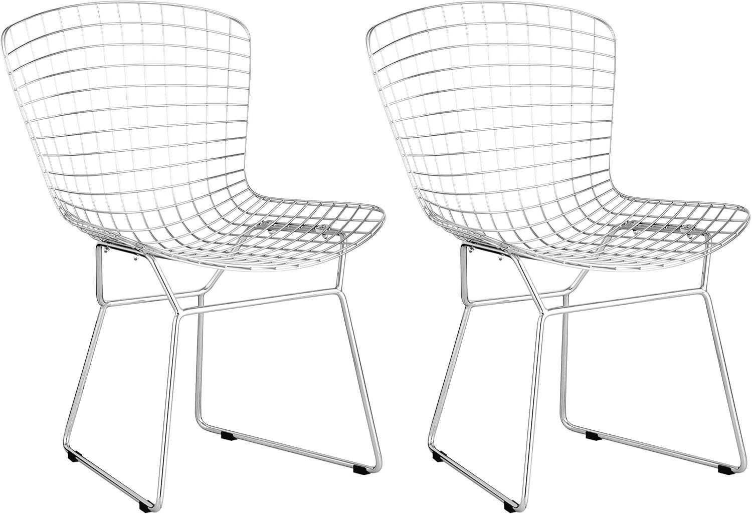 Wire Dining Chair (Set of 2) Chrome Chairs