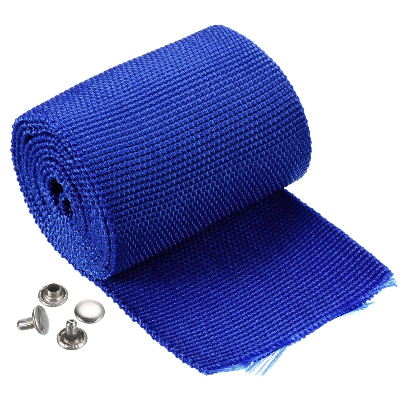 PATIKIL Winch Rope Protector 1m/3.28ft, Polyester Protective Sleeve with Buckle Universal for 6cm/2.36in Width Cable Line, Blue
