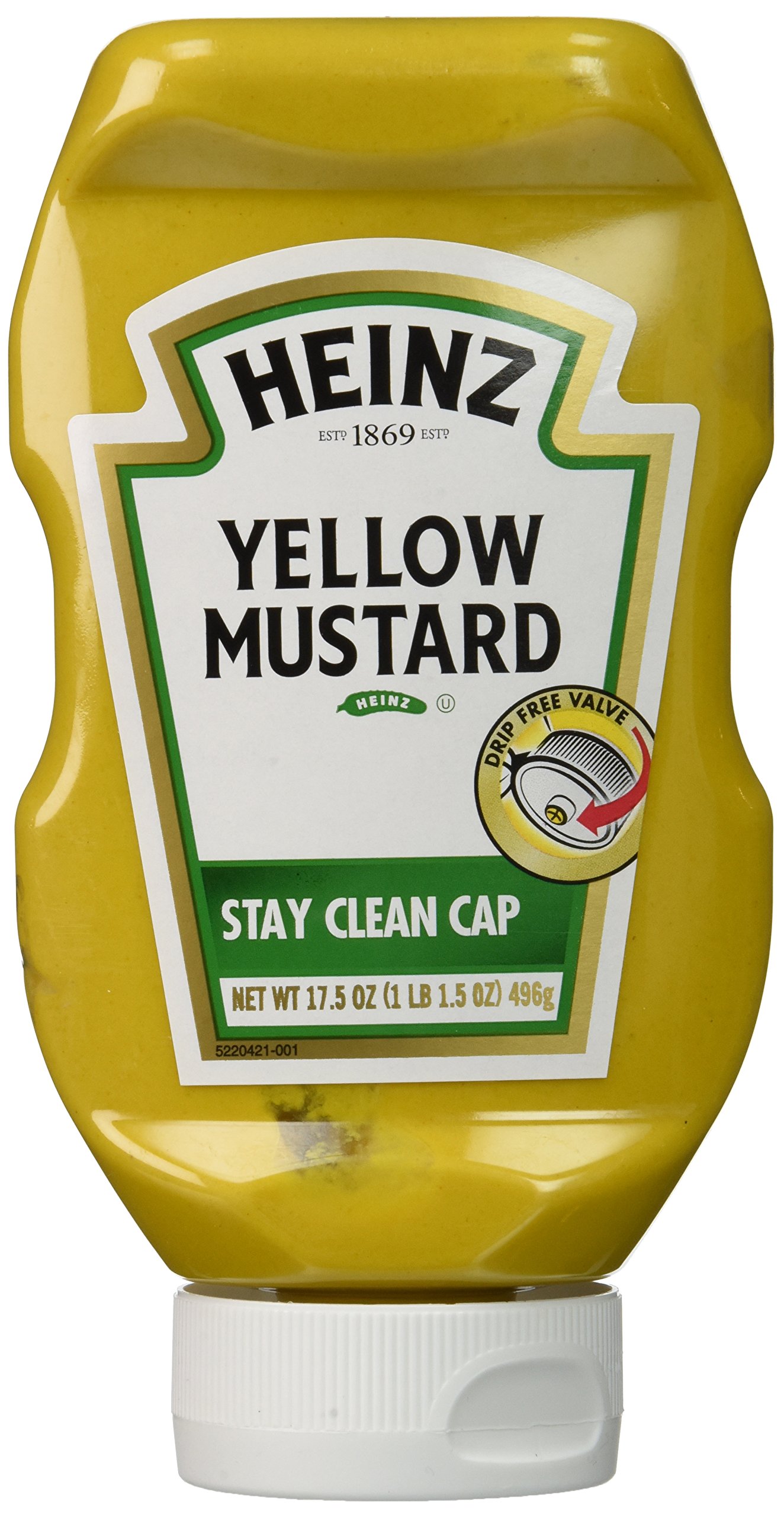 Heinz Easy Squeeze Mustard, 17.5 oz