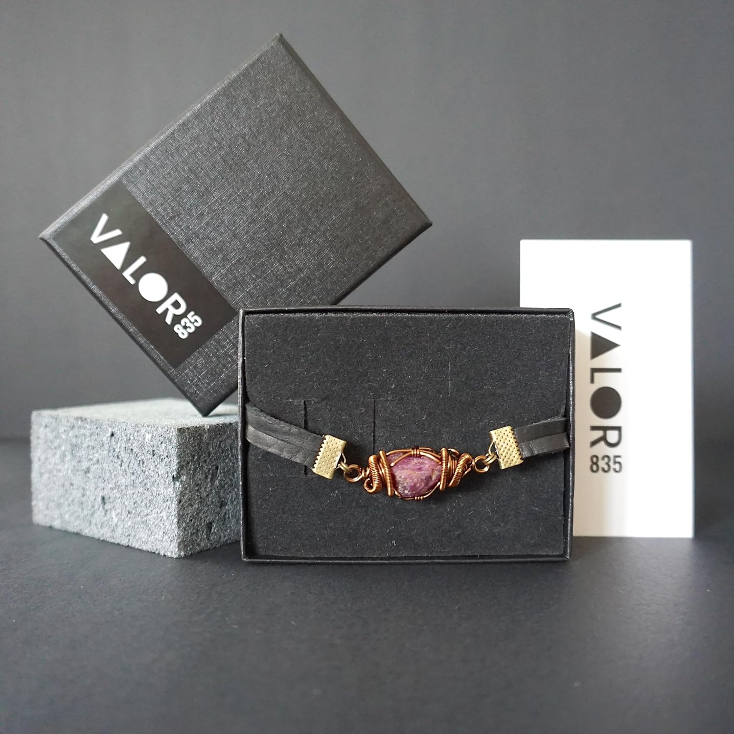 Natural Crystal Bracelet for Men - NEW Genuine Ruby Bracelet Men’s Raw Crystal Bracelet July Birthstone Men's Jewelry Gift 8 inch Bracelet - Image 2