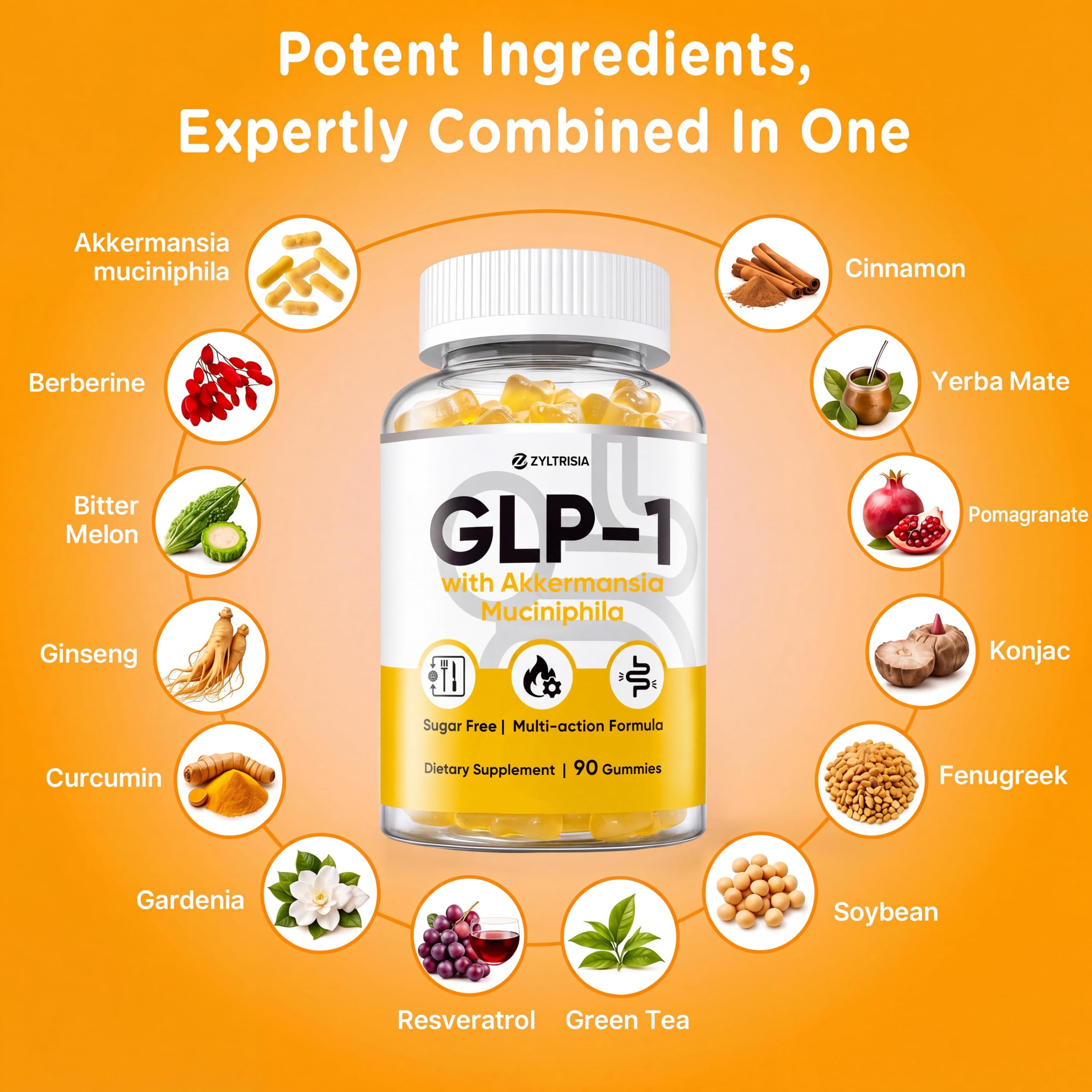 GLP-1 Supplement for Women & Men, GLP1 Gummies with Akkermansia & Berberine — Amazon image 4