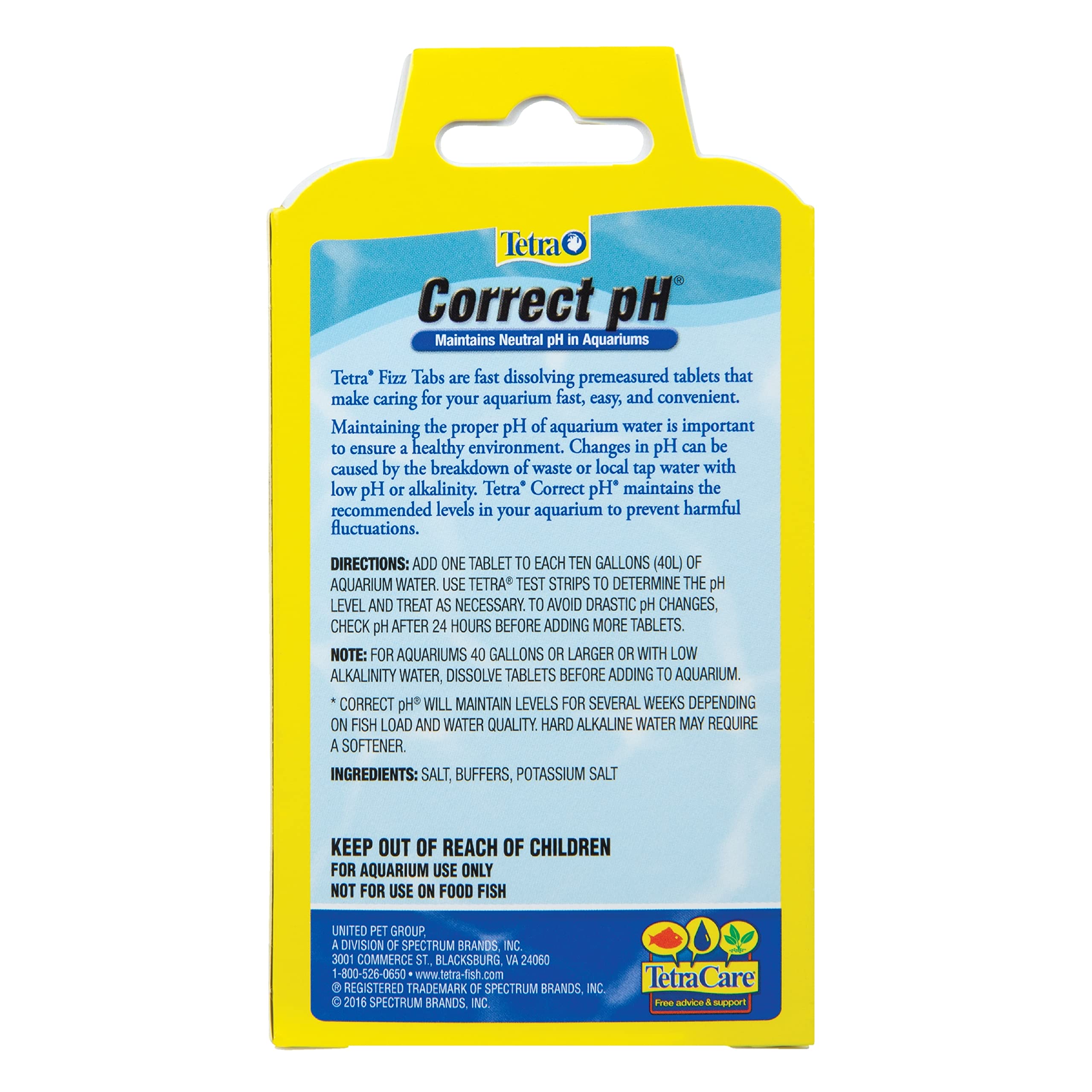 Tetra Correct pH Tablets 8 Count, For aquarium Water Buy Online in