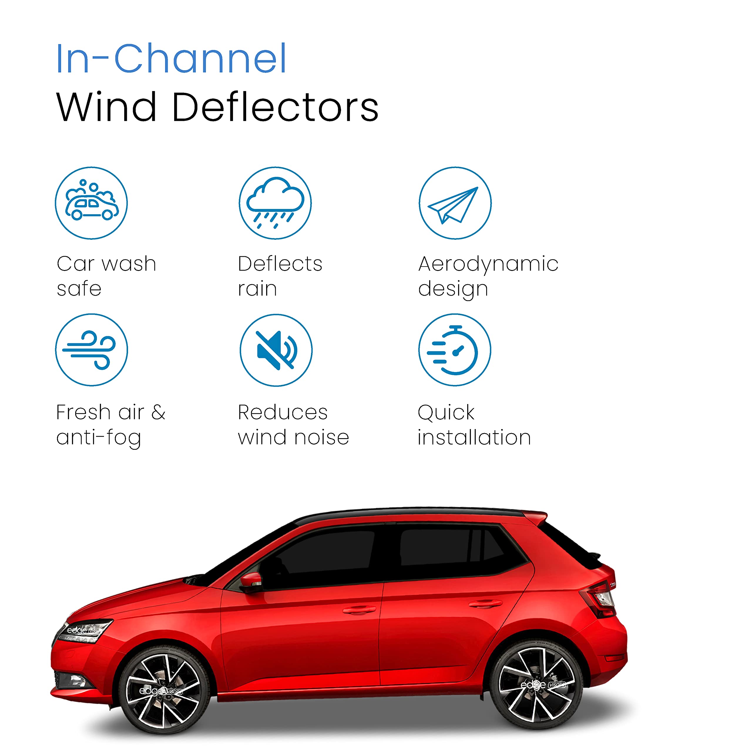 ISpeed Premium Wind Deflectors For SKODA SUPERB MK3 5-doors Estate 2015