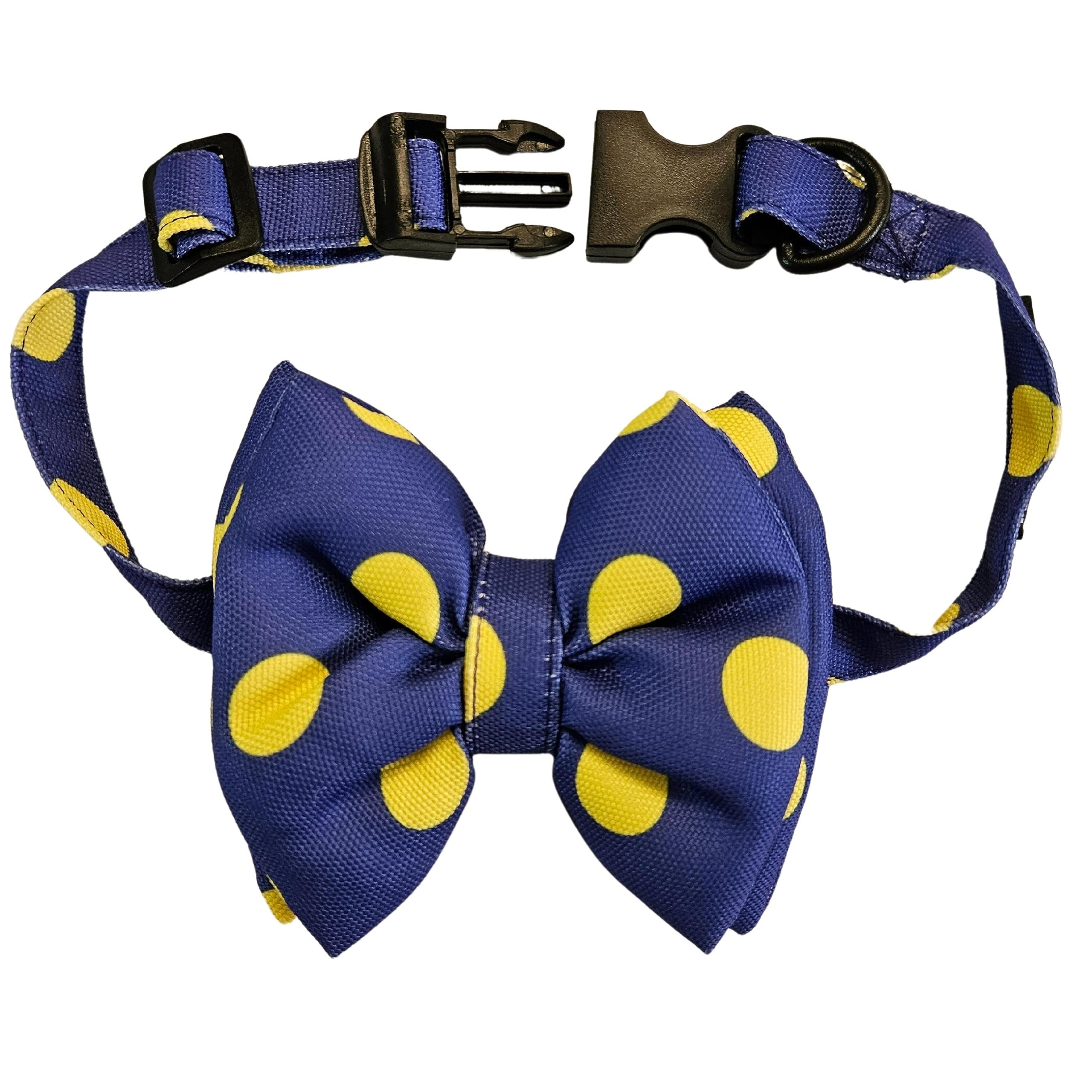 All For Fur Dog Bow Tie | Adjustable Collar Strap with D-Ring | Luxury Pet Accessories | Lightweight & Comfortable Bowtie for Dogs | Bow for Small Dogs | Purple Polka Love (B0CDXZBK92) Amazon Price History, Amazon Price Tracker
