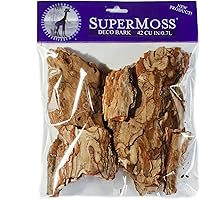 SuperMoss Natural Deco Bark - Organic Tree Bark for Terrariums, Orchids, Reptile Habitats & Floral Decor (2oz Bag)