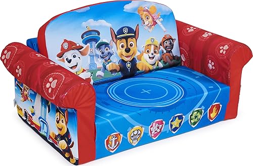 Miniatura 106 de Marshmallow Muebles, Niños 2-en-1 Flip Open Foam Comprimido Sofá, Disney La Sirenita