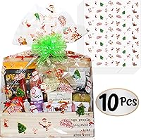 Vista 2 de Bolsas de envoltorio de Navidad transparentes extragrandes Anapoliz (10 piezas) - 61 x 76 cm, 2.5 mil de espesor, cristal claro para regalos