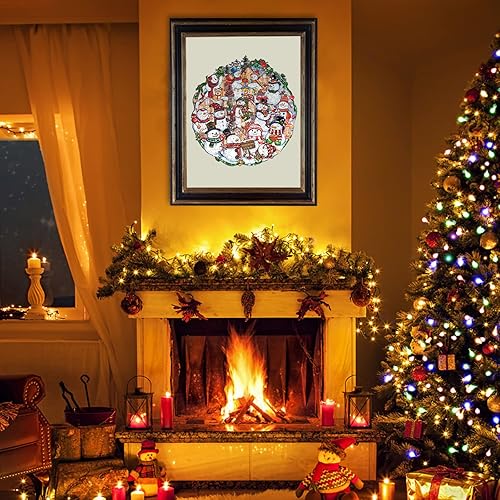 Miniatura 2 de KAAYEE Rompecabezas de madera con forma única, para adultos y niños, colección de juegos familiares, 11.8 x 12.3 pulgadas, 277 piezas