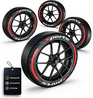 8PCS Red Rim Sticker