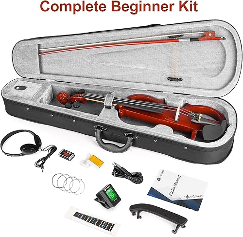 Vista 41 de Vangoa Violín eléctrico, kit de violín eléctrico silencioso 4/4 para principiantes, adultos, adolescentes, juego de inicio de violín eléctrico