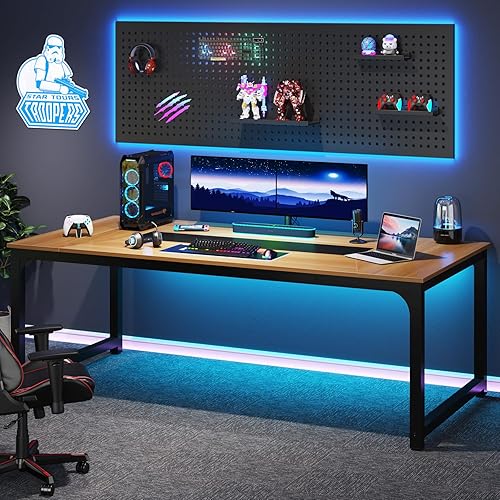 Miniatura 193 de Tribesigns - Escritorio para computadora, escritorio de oficina grande de 63 pulgadas, mesa de estudio, estación de trabajo para oficina en casa,