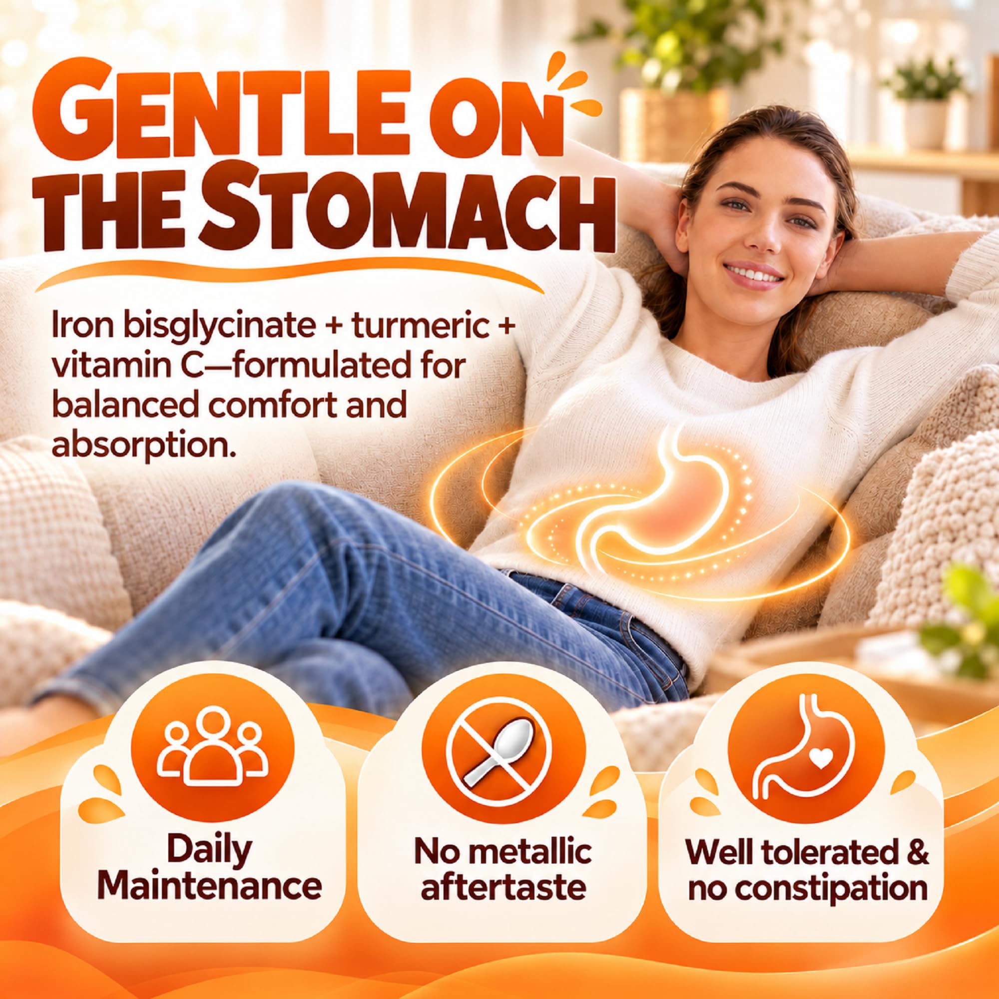 Vegan Iron Gummies for Women & Men 18mg, Gentle Iron Bisglycinate, 120Cts — Amazon image 6