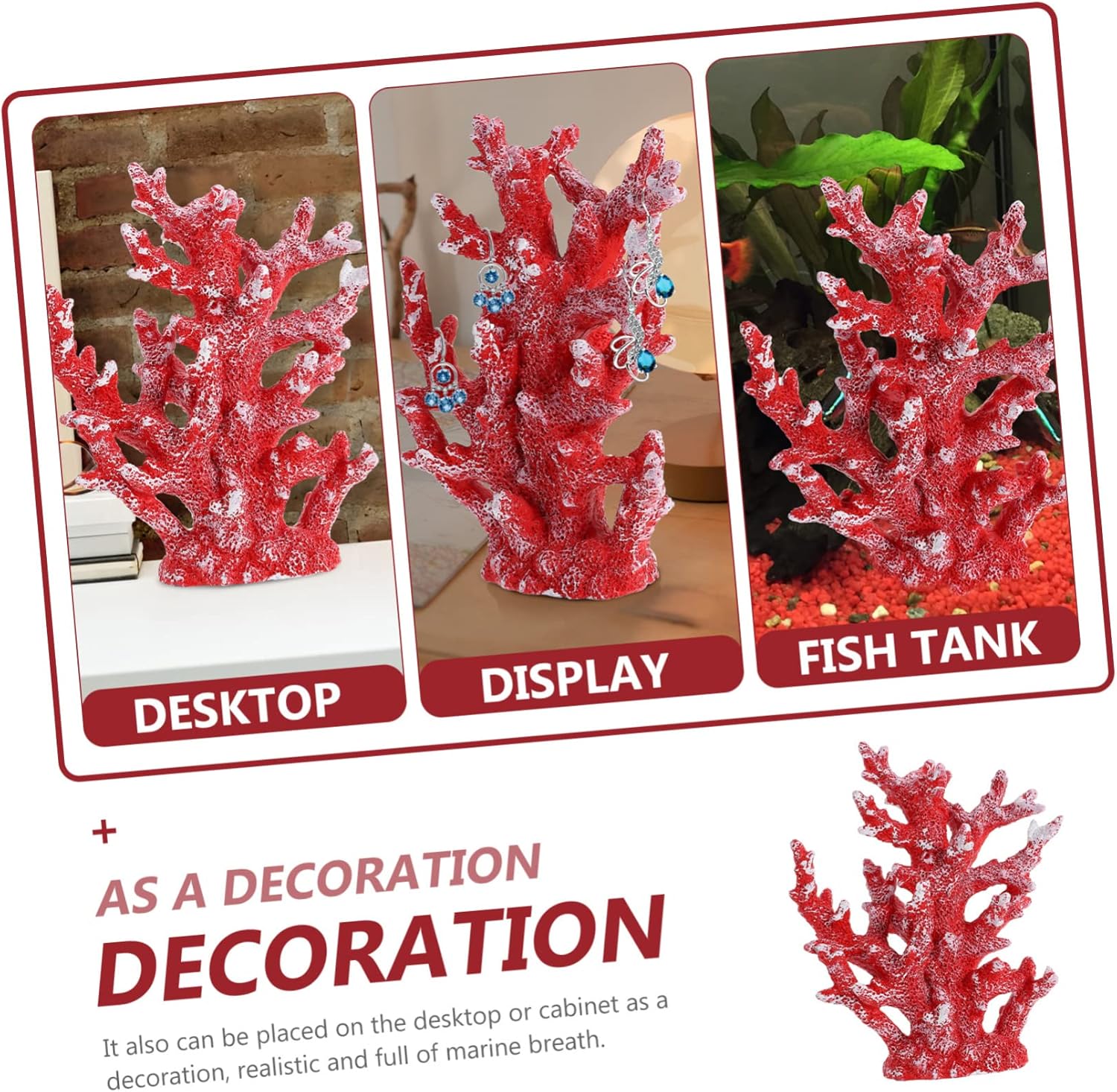 balacoo Resin for Fish Tank Coral Decor Compact Light Ocean Decor for Aquarium