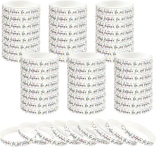 Teyva Daily 100 Pcs 8'' Multi Colored Cancer Awareness Silicone Bracelet Bulk Hope Comes in All Colors Silicone Wristband for Patients Family Friend Gifts Marathon Events Supplies