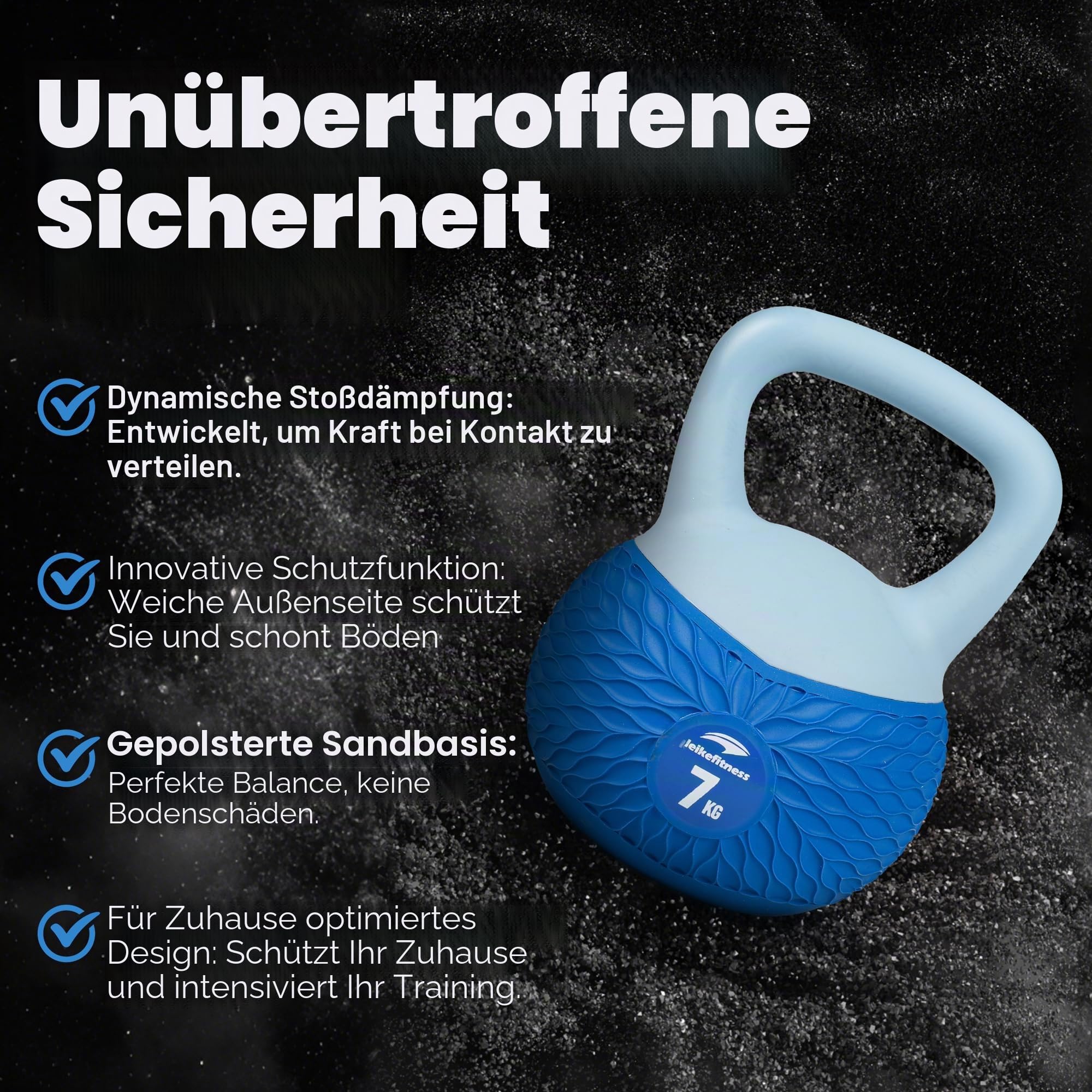 Leikefitness Weiche Kugelhanteln, rutschfestes Griffgewicht für Damen und Herren, gepolstert, schlagsicher, Krafttraining, Kugelhantel, Heimtraining