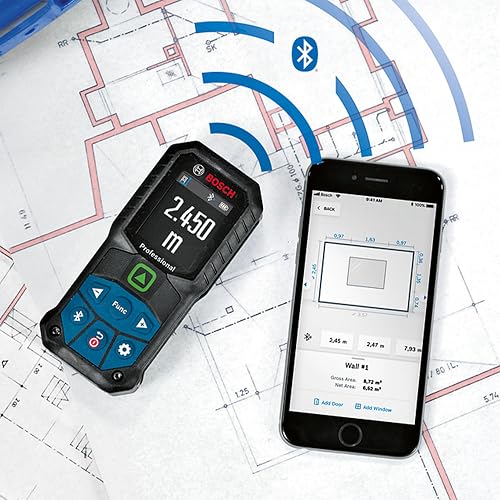 Bosch Professional Laser Measure GLM 50-27 CG (green laser, range: up to 50m, robust, IP65, data transfer via Bluetooth, 2x AA batteries, hand strap, pouch) - 4
