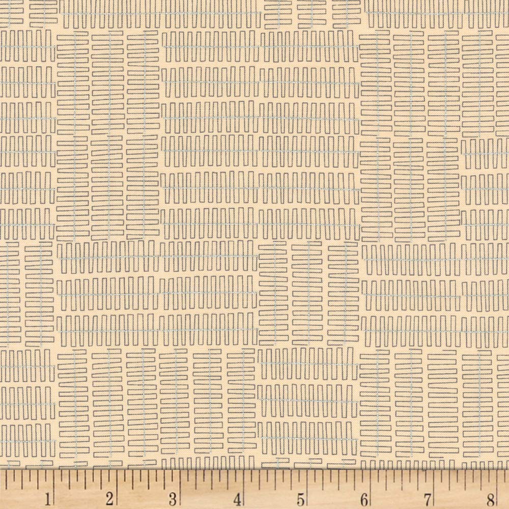 Kaufman Wayside Metallic Linework Natural Fabric by the Yard