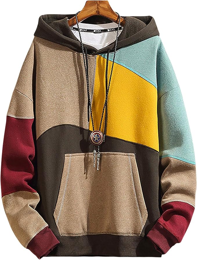 Amazon Sukinana パーカー メンズ 秋服 長袖 大きいサイズ フード付き ゆったり カジュアル スポーツ プルオーバー 人気 メンズ 服 秋 冬 春 トレーナー パーカー 通販