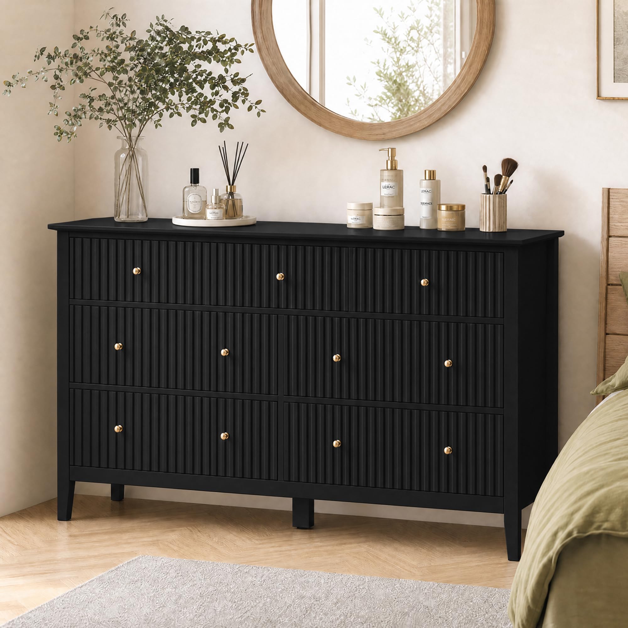 7 drawer dresser black RoyalCraft for Bedroom, 53
