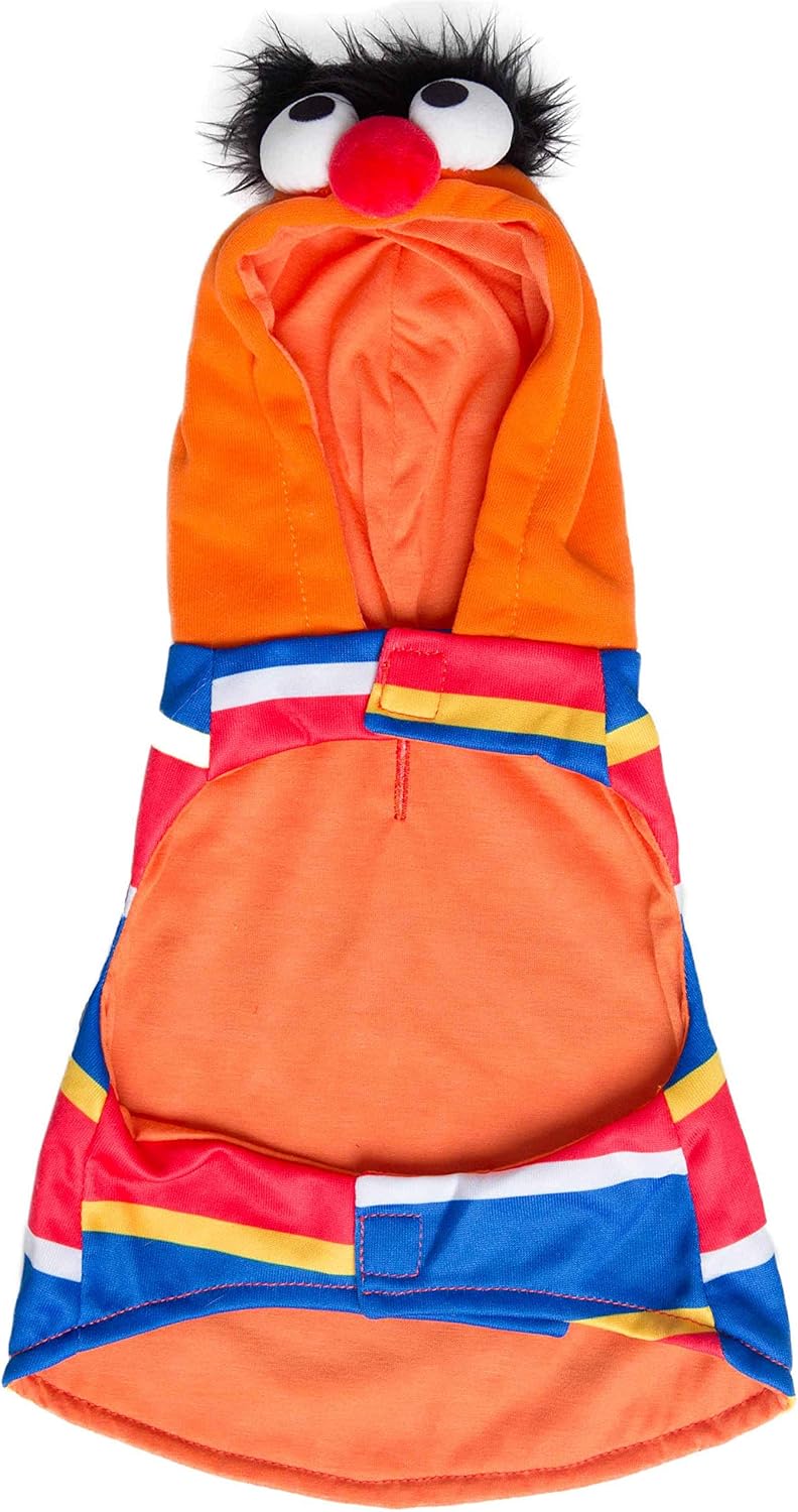 Pet Krewe Small Ernie Costume - Sesame Street Ernie Dog Costume - Fits Small, Medium, Large and Extra Large Pets - Perfect for Halloween, Christmas Holiday, Parties, Photoshoots, Gifts for Dog Lovers